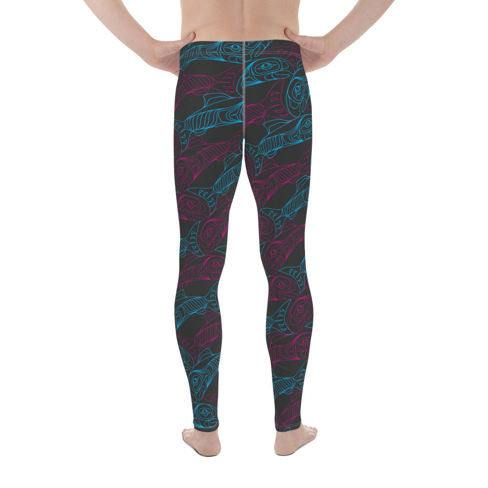 Men's Salmon Tessellation Athletic Leggings – Trickster Company
