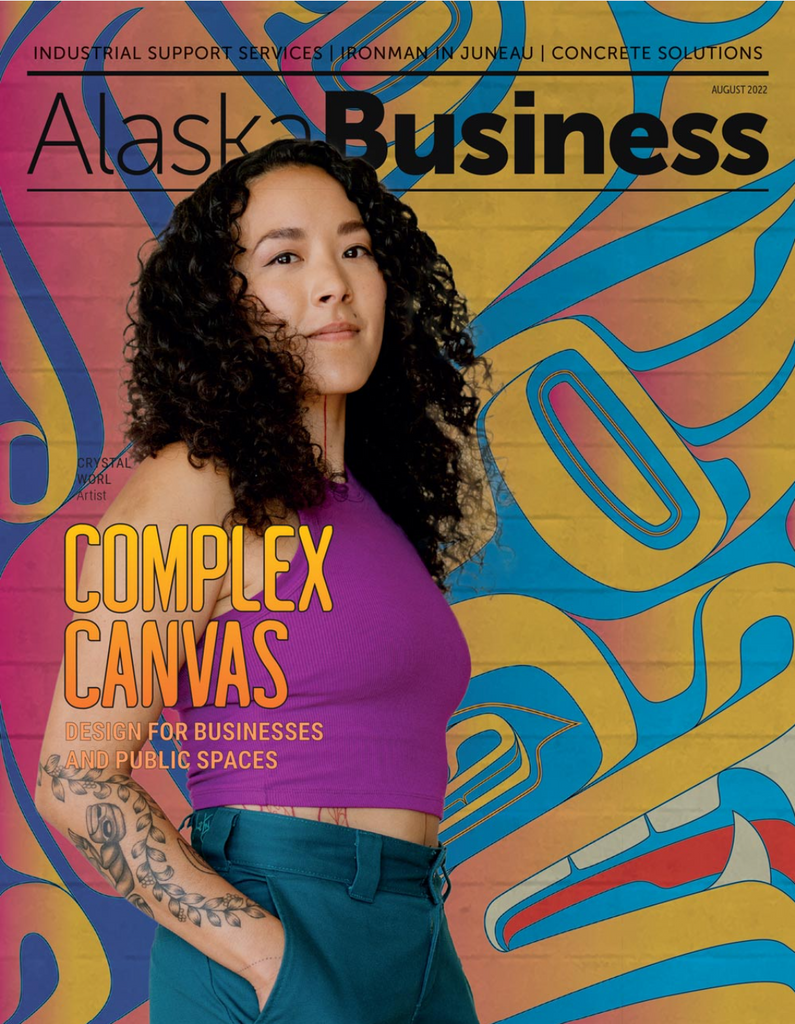 Crystal Worl on the Cover of Alaska Business Magazine