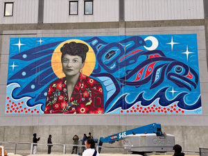 Elizabeth Peratrovich Mural in Downtown Juneau by Crystal Worl