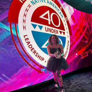 Crystal Worl, awarded the 2024 Native American 40 Under 40