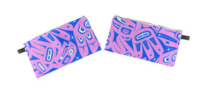 3 Pink Ravens Pencil Pouch