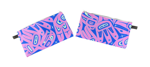 3 Pink Ravens Pencil Pouch