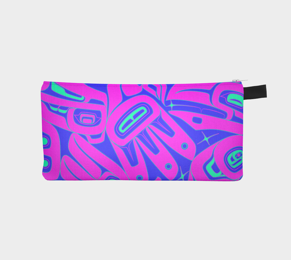 3 Pink Ravens Pencil Pouch
