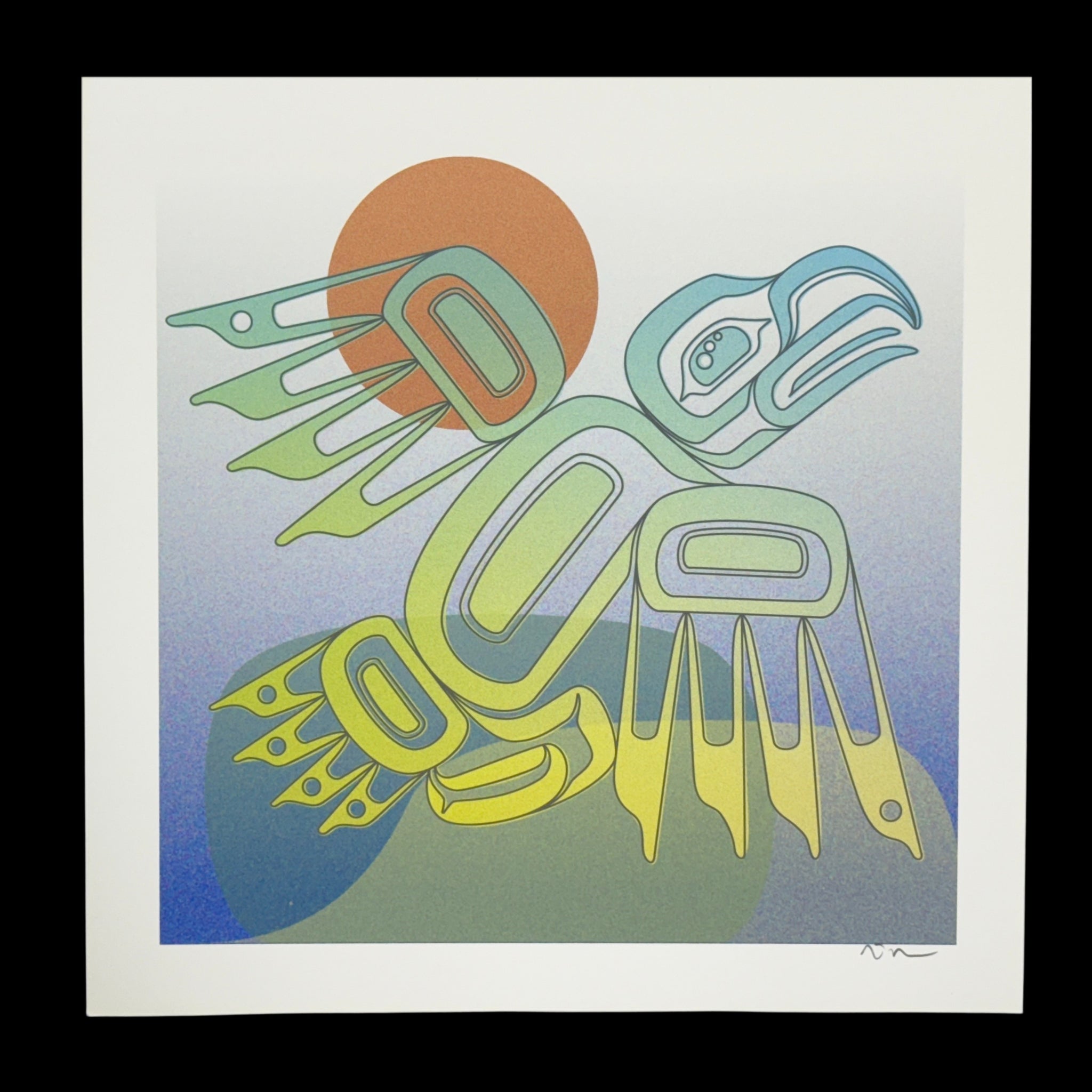 Eagle Sunrise Giclée Print 8" x 8"