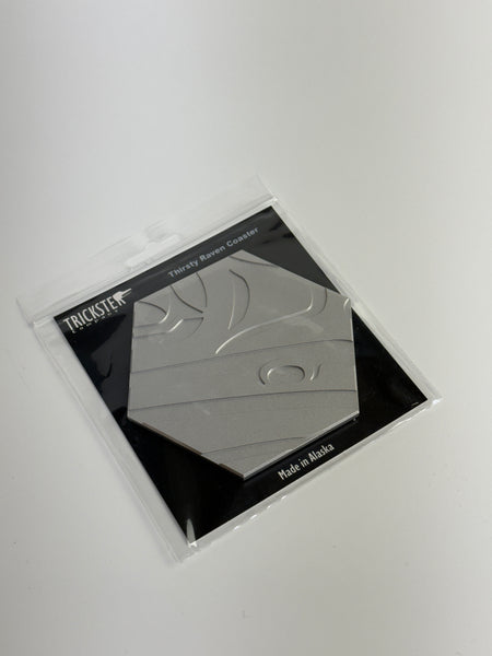 Thirsty Raven Aluminum Coaster