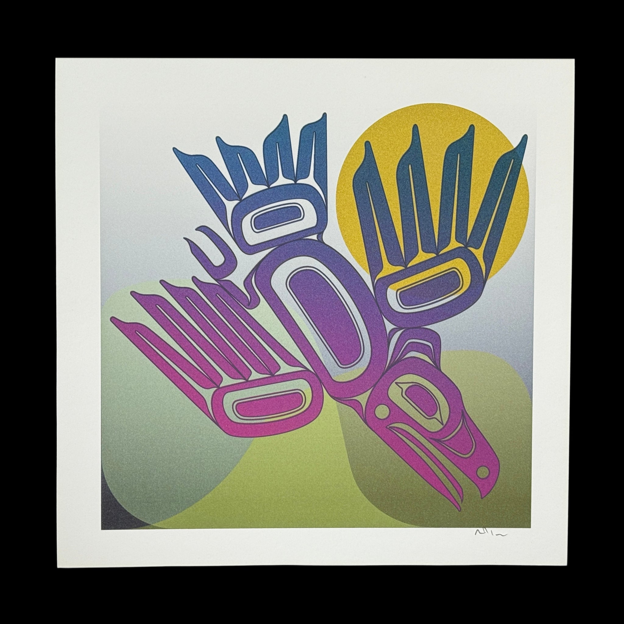 Raven Sunset Giclée Print 8" x 8"