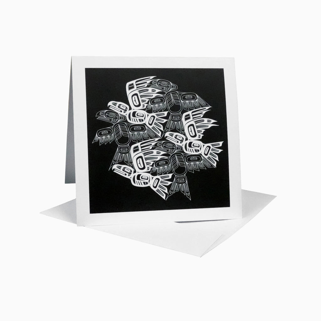 Tessellation Note Card Eagle Raven Tessellation Note Card – Trickster Company