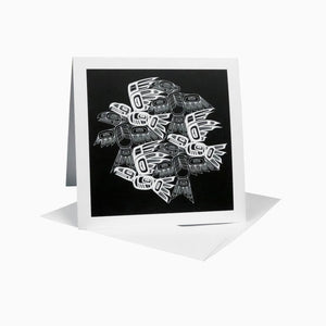 Eagle Raven Tessellation Note Card