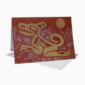 Gold Wolf Note Card