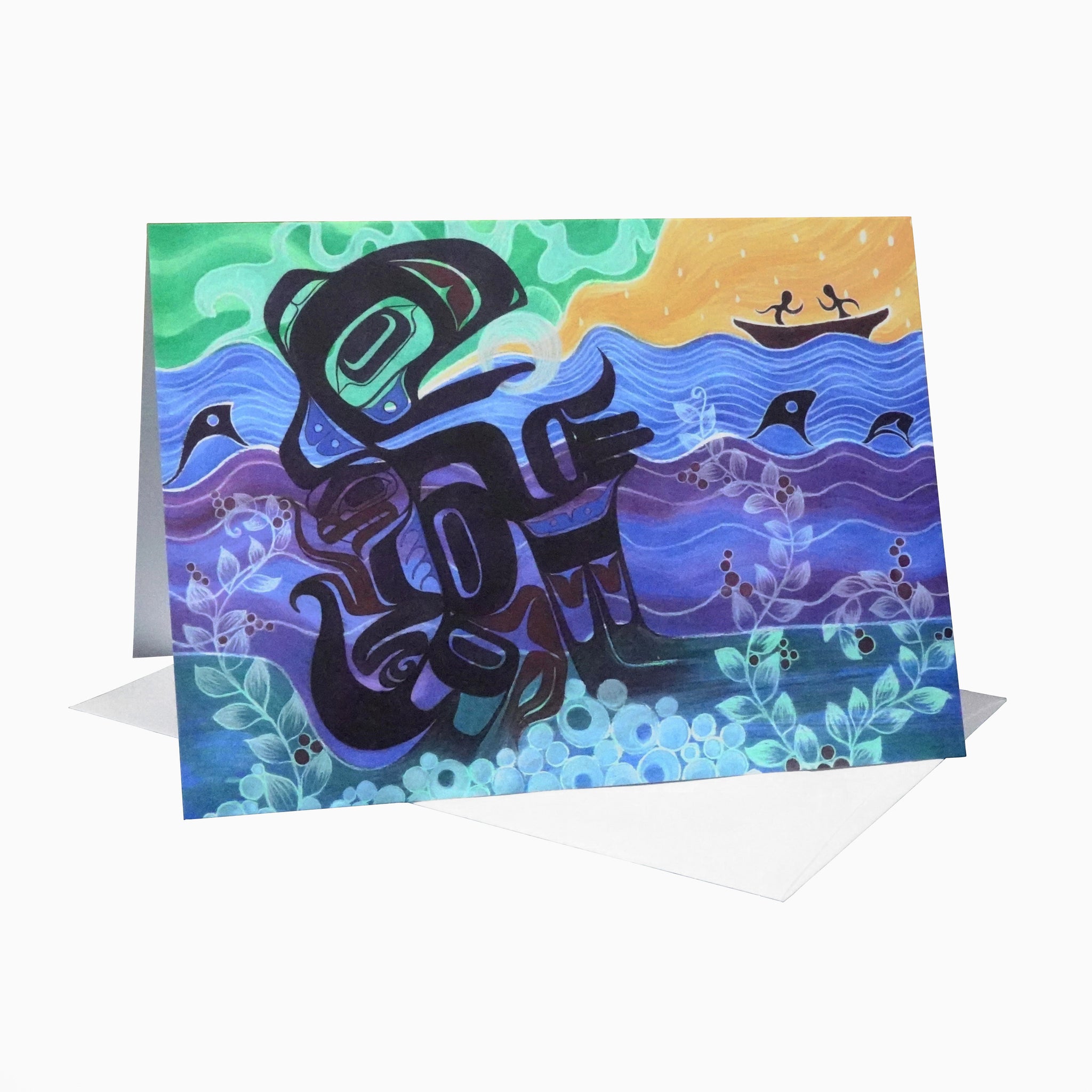Raven and the Fishermen Note Card