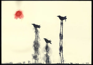 Ravens Looking at the Sun Giclée Print